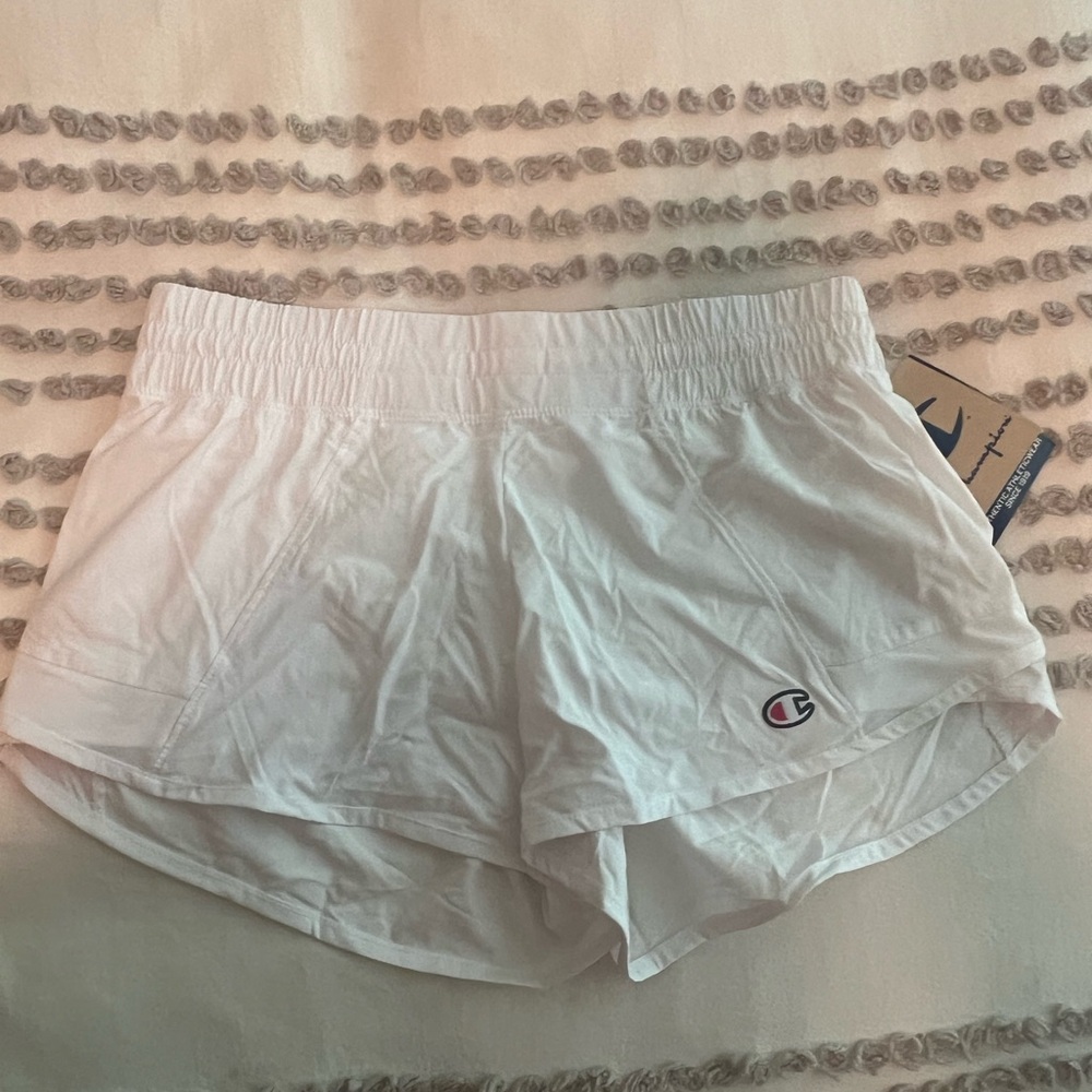 Champion White Athletic Shorts Lightweight Design